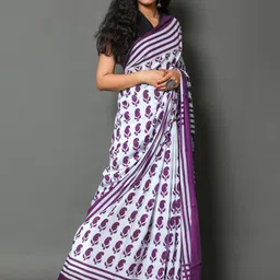 BUTA BUTI Paisley Pure Cotton Saree image 3