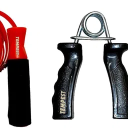 tempest Red Skipping-Rope Jump Skipping Rope + 1 Pair Hand Gripper Best in Fitness, Sports, Exercise, Workout, Gym Fitness Accessory Kit Kit-picture-15