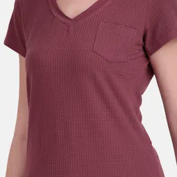 Wearjukebox Women V-Neck Pockets T-shirt image 5