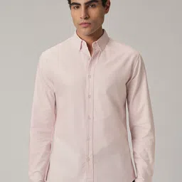 Banana Club Men Classic Slim Fit Solid Cotton Casual Shirt-picture-1