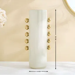 Home Centre Grantley Opt Gildora White Ceramic Flower Vases image 5