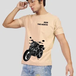 Greylongg Men Graphic Printed Round Neck T-shirt image 2