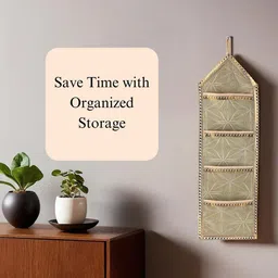 Kuber Industries Gold-Toned 2 Pieces Multi-Utility Organisers image 3