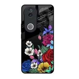 QRIOH Rose Flower Bunch Art Real Printed Vivo V50e 5G Impact Resistant Back Case-picture-12