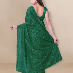 VAIRAGEE Green Embellished Sequinned Saree image 3