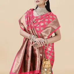 KALINI Woven Design Zari Banarasi Saree image 3