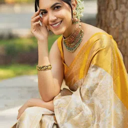 Anjaneya Sarees Woven Design Zari Banarasi Saree image 3