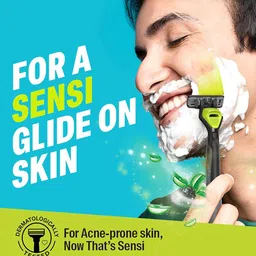 bombay shaving company Sensi Smart 3 Razor Cartridge-Pack Of 8 Blades image 3