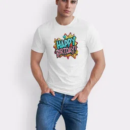 Seekbuylove Men Typography Printed Bio Finish T-shirt image 2