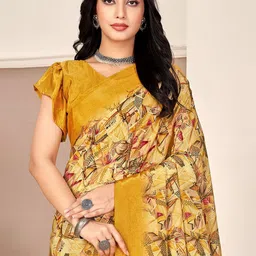 LeeliPeeri Designer Floral Silk Blend Saree image 3