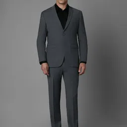 Louis Philippe Men Slim-Fit Single-Breasted Two-Piece Formal Suit-image-94