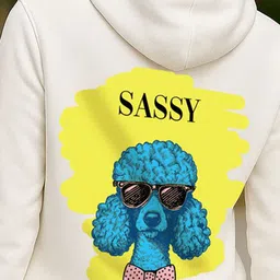 JUNEBERRY Women Printed Hooded Sweatshirt image 4