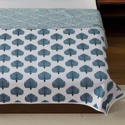 Anadhika Sea Green Floral AC Room Single Bed Dohar-picture-49