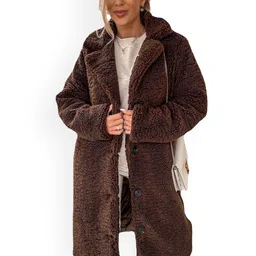 StyleCast Women Self-Design Single-Breasted Overcoat-picture-10