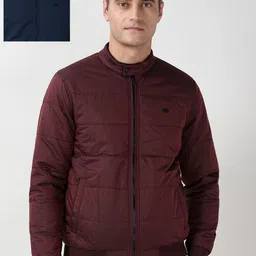 Peter England Casuals Men Stand Collar Solid Open Front Jacket-picture-33