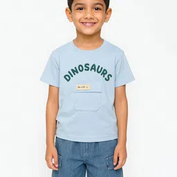POP STREET KIDS Boys Printed Round Neck T-Shirt With Shorts-picture-22