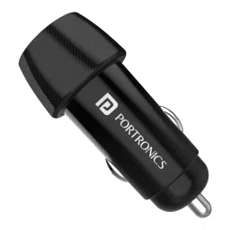 portronics black Car Power 14 portable car charger with QC & PD charging ports 40W image 2