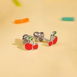 GIVA 925 Silver Rhodium-Plated Contemporary Enamelled Studs Earrings-picture-39