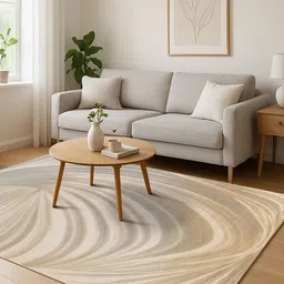 OBSESSIONS Beige Abstract Printed Traditional Carpet-picture-22