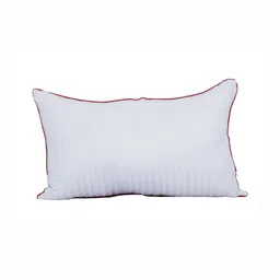 Siroki Bond Red & White Polyester Breathable Rectangular Sleep Pillow-image-6