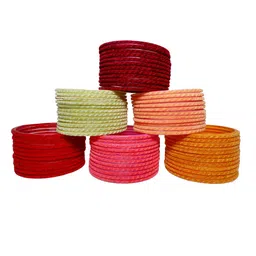 jtraditional Set Of 72 Glass Chuda Bangles-picture-39