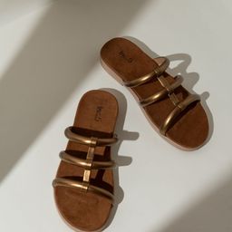 Inc 5 Women Striped Open Toe Flats with Bows-picture-26