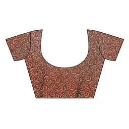 KALINI Black & Red Floral Printed Saree image 5