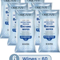 originate Bathing Wipes|Eliminates Germs|Antibacterial|ForAdults|Travel Friendly|Pack of 6-picture-28