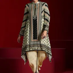 Libas Art Ethnic Motifs Printed Mandarin Collar Tunic With Dhoti Pant image 1