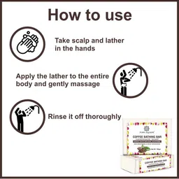 Pink Square Set Of 4 Coffee Handmade Soap With Cocoa Butter - 100 g Each image 3