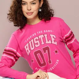 DILLINGER Varsity Printed Drop-Shoulder Sleeves Pure Cotton T-shirt-picture-30