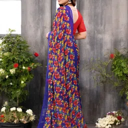 Moda Rapido Pack of 2 Floral Printed Pure Georgette Saree image 4