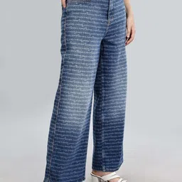 Tommy Hilfiger Women Wide Leg Light Fade Stretchable Jeans image 4