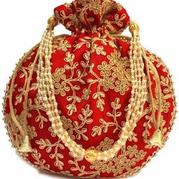 houseofcommon Women Red Potli-picture-31