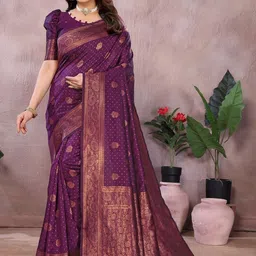 WOVENSTOCK Woven Design Zari Art Silk Heavy Work Kanjeevaram Saree-picture-17