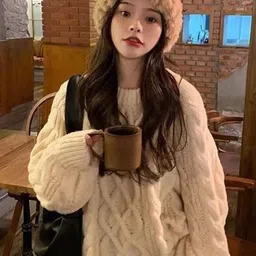 StyleCast x Revolte Women Solid Cable Knit V-Neck Longline Pullover-image-67