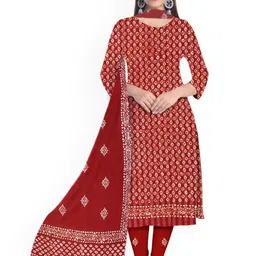 Farooq Dyeing Floral Printed Batik Pure Cotton Unstitched Dress Material image 4