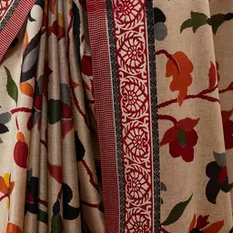 KALINI Floral Printed Saree With Blouse Piece image 5