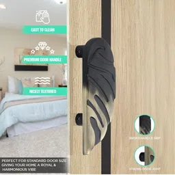 GLOXY Set Of 2 Aluminium 6.5 Inch Leaf Shape Door Handles image 5