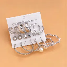 DressBerry Geometric Hoop Earrings-image-10