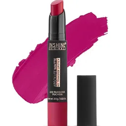 Inshine Absolute Matte Non Transfer Proof Lipstick- Fabulous Fuchsia 432-picture-22