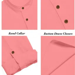 Fifth U Men Peach Kurta image 2