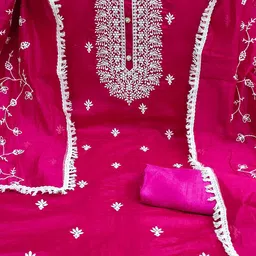 SHADOW & SAINING Embroidered Unstitched Dress Material image 3