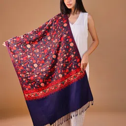 SWI Stylish Women Embroidered Wool Stole-image-4