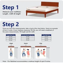 NEW TOWN Cream-Coloured & Yellow Geometric 210 TC Queen Bedsheet with 2 Pillow Covers image 2