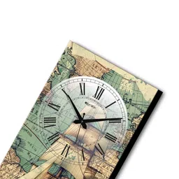 olive tree Multicolour Rectangle 24 Inches Wooden Wall Clock (Ship) image 5