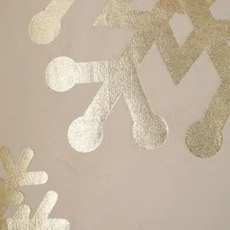 HOSTA HOMES Cream-Coloured & Gold-Toned Set of 5 Ethnic Motifs Velvet Square Cushion Covers image 3