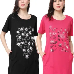 YOZZ BY Women Floral 2 Printed Pockets 1 T-shirt-picture-33