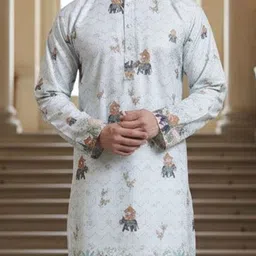 SZN Men Ethnic Motifs Printed Indie Prints Kurta image 3