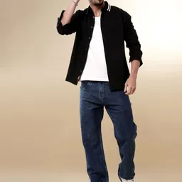 WROGN Men Comfort Cotton Relaxed Fit Mid-Rise Jeans image 4